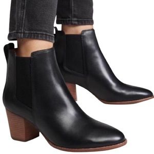 Madewell The Regan Boot - Leather Ankle Boots Black Leather Bootie - Like NEW